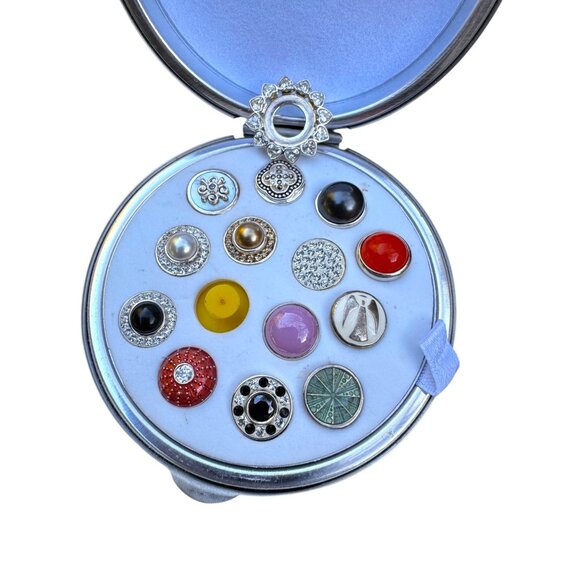 Kameleon Jewel Pop Lot Of 13 Charms With Sterling Silver Jewelry Case & Pendant - Picture 1 of 13